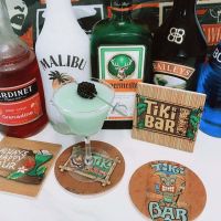 TiKi bar cap mat retro coaster ceramic absorbent non-slip rock wine glass placemat