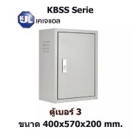 KJL ตู้ไฟ KBSS 3 ขนาด 40x57x20 cm ตู้เหล็ก IP20 Super Win ตู้คอนโทรล ตู้ไฟสวิตซ์บอร์ด ตู้ไซด์มาตรฐาน ธรรมดา ตู้เหล็กเบอร์ 3