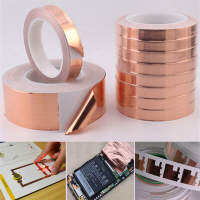 Adhesive Double Conductive Double-sided Copper Foil Tape 5/6/8/10mm Shield Eliminate EMI Anti-static Single-sided Repair Tape