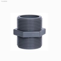 ✺☏❅ 1/2 3/4 1 1-1/4 1-1/2 BSP Male Thread Hex Nipple Union Gray PVC Pipe Fitting Coupler Adapter Water Connector