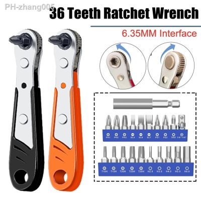 Mini Ratchet Wrench Hex 1 / 4inch Adjustable Mini Quick Release Socket Handle Repair Screwdriver Wrench for Car Dismantling Tool