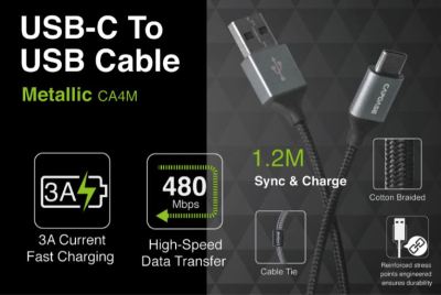 Capdase Metallic USB-C to USB Sync &amp; Charge cable (1.5M)