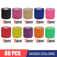 30/50/80Pcs Tattoo Bandage Disposable Sport Wrap Tape Self Adhesive Elastic Bandage Tape Tattoo Permanent Make up Accessories Stickers