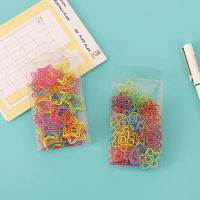 TUTU 50pcspack cute star flower Mini Paper Clips Kawaii Stationery Metal Clear Binder Clips Photos Tickets Notes Letter H0522