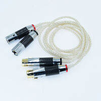 8AG เงินชุบ OCC 16เส้นสายสัญญาณเสียงด้วยคาร์บอนไฟเบอร์3Pins XLR สมดุลเคเบิ้ล,เชื่อมต่อ Xlr,เสียง