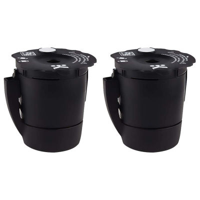 Reusable Coffee Filter Compatible with Keurig My K-Cup 1.0&2.0 All Keurig Home Coffee Makers (Black, 2Pcs/Pack)
