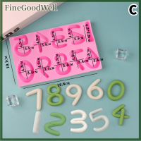 FineGoodWell แม่พิมพ์ซิลิโคนสำหรับทำเค้กและคุกกี้เป็นตัวอักษรตัวอักษรเค้กขนมเครื่องมืออบเค้กตกแต่งห้องครัว