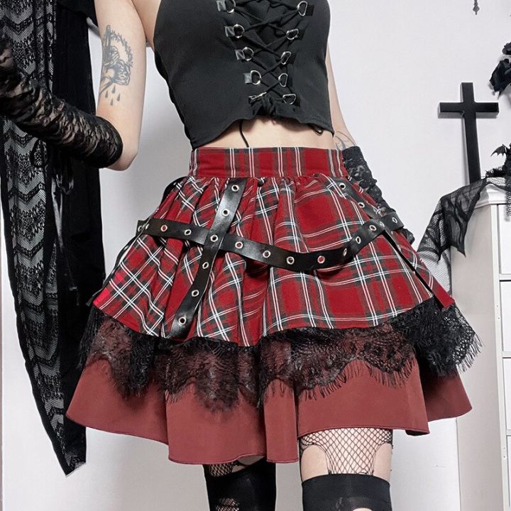 gothic-harajuku-girls-plaid-pleated-skirt-y2k-lolita-cake-mini-skirts-punk-sweet-lace-kawaii-clothing-cosplay-costume