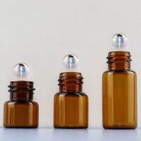 50pcs 2ml 5ml 10ml Amber Roll-on Bottles for Essential Oils Roll-on Perfume Bottle Stainless Steel Ball Glass Container