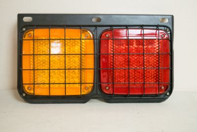 ไฟท้ายรถบรรทุก 24 V สีส้ม-สีแดง ขนาดใหญ่ 1 คู่ ซ้าย-ขวา ไฟเบรค ไฟเลี้ยว