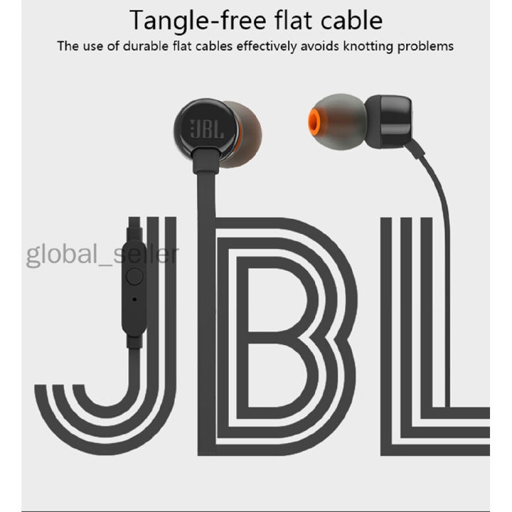 jbl-t110เสียงเบสบริสุทธิ์เฮดโฟนแบบเสียบหูหูฟังหูฟังสเตอริโอ