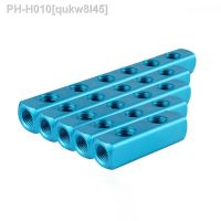 Pneumatic Components1/4 PT Thread Port 2 3 4 5 6 7 8 9 Way Pneumatic Quick Connector Air Hose Aluminum Manifold Block Splitter