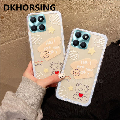 DKHORSING X6A เคสสำหรับ HONOR/HONOR 90 5G / HONOR 90 Lite/ HONOR 70 Lite/ HONOR X5 Plus 2023เคสมือถือซิลิโคนนิ่มรูปการ์ตูนหมีน่ารักเคสด้านหลังเป็น X6a กันกระแทกเพื่อเป็นเกียรติ X5plus