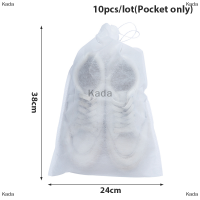 Kada 10ชิ้น/เซ็ตรองเท้าฝุ่นครอบคลุมผ้ากันฝุ่น Non-woven drawstring CLEAR Storage BAG