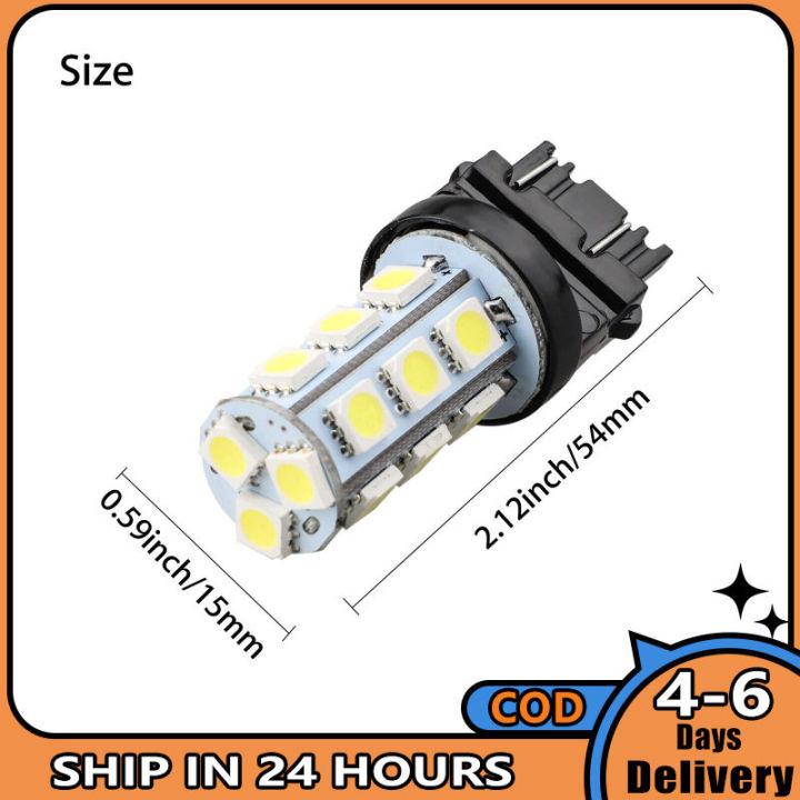 10ชิ้นรถยนต์หลอดไฟ3157-3156-super-white-18smd-led-360องศาแสงย้อนกลับหางเบรกสัญญาณไฟหลอดไฟ6000พัน