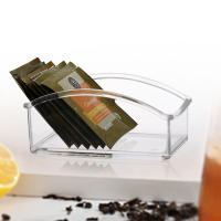 MOVTOTOP Candy Tea Bag Storage Box Tea Bag Transparent Box Acrylic Countertop Organizer Bins Office Coffee Organizer Box Clear Container Tea Organizer Box Packing Box