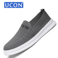 UCON รองเท้ากีฬาลำลองสำหรับผู้ชาย39-44,รองเท้าลำลองผ้าทอใส่สบายระบายอากาศได้สำหรับใส่กลางแจ้งเหมาะกับทุกชุด