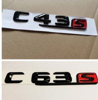 1X ABS C63s C43s พลาสติกรถ Trunk ด้านหลังตัวอักษรป้ายสัญลักษณ์สัญลักษณ์รูปลอกสติกเกอร์สำหรับ Benz C Class C63 S C43 S