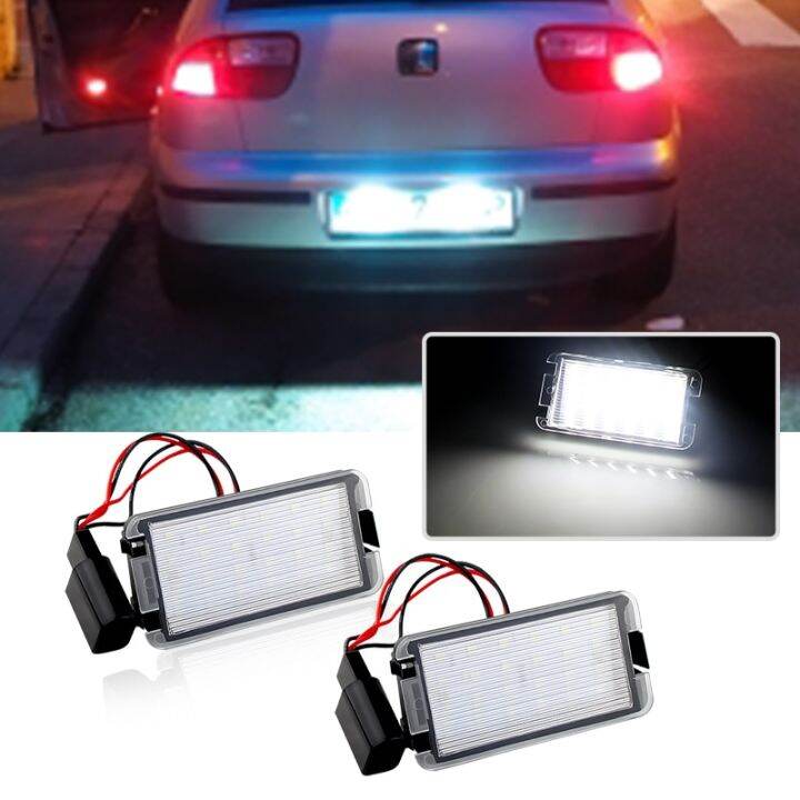 2ชิ้นไฟหมายเลขป้ายทะเบียนรถ-led-ข้อผิดพลาดรถฟรีสำหรับที่นั่ง6l-ibiza-arosa-altea-cordoba-mk2-mk1-leon-1-m-toledo-5p-2004-2009