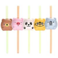 Animal Straws Reusable Drinking Straws with 9 Sound Effects for Children Fun Animal Styled for Baby Shower Gender Reveal Birthday Party Decorations honest