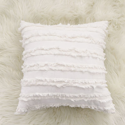 Lace Fringe Luxury Cushions Cover 45*45cm Boho Home Decor Pillow Case 35*50cm Sleeping Plain Solid Color Cushion Covers 50*50cm