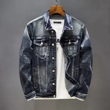 Black denim jacket on sale 3xl