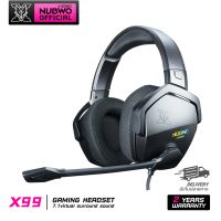 หูฟังเกมมิ่ง Nubwo X99 USB 7.1 Virtual Surround sound R LED Lighting/L RGB Lighting มีโปรแกรมปรับแต่งเสียงได้ตามต้องการ ของแท้ประกันศูนย์ 2 ปี