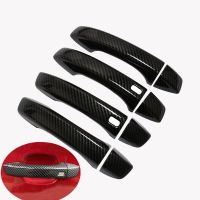 ❄☊❂ For MG HS 2018 2019 2020 2021 2022 Carbon Fiber Chrome Car Door Handles Cover Trim Styling Stickers Auto Accessories