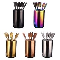 Set of 5 Fruit Forks 304 Stainless Steel Material Dessert Forks Food Picks Perfect Gifts for Children 5 Colors to Choose