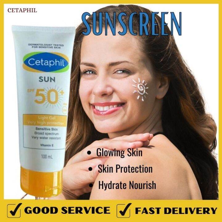 NEW ARRIVAL Cetaphil Sunscreen SPF 50+ Hydrates Skin Moisturizing And ...