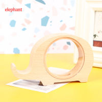 [Mimar] Wooden Money Box Cute Hippo Whale Elephant Animal Piggy Bank Coins Kids Children  Elephant