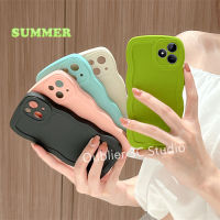 เคสโทรศัพท์ RealmeC51 RealmeC53 Realme C51 C53 NFC เคส ปลอกข้อเสนอสุดฮอตการออกแบบใหม่เยาวชนยอดนิยมลูกอมสีทึบที่เรียบง่ายขอบคลื่นลูกใหญ่ซิลิโคนอ่อนนุ่มปก Case 2023