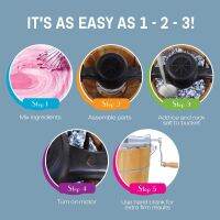 4Qt รสเลิศถังใส่น้ำแข็งไฟฟ้าแบบแมนนวล/EIM-402เครื่องทำครีมน้ำแข็งด้วยระบบโบราณ