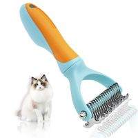 Dog Cat Brush 2 in 1 Pet Undercoat Rake Grooming Tool for DesheddingPet Dog Grooming brush.Pet Deshedding and Dematting Tool