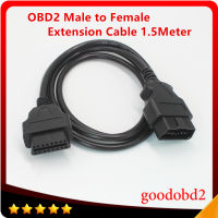 OBD2 16ขาชายกับหญิง OBD II เชื่อมต่อสายเคเบิลต่อขยายรถสแกนเนอร์แปลงอะแดปเตอร์