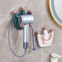 ₪◐✼ luxury hair dryer shelf wall-mounted punch-free bathroom toilet