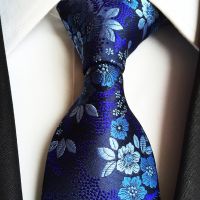 8CM Trendy Ties Polyester Men 39;s Flower Tie Gifts For Men Shirt Wedding Cravate Pour Homme Jacquard Woven Necktie Party Gravata