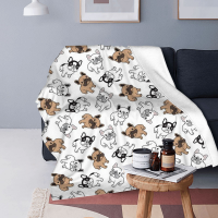 2023 newxzx blanket- Pugs And Kisses Quilt, Big Dark Eyes Of Pug Are Adorable Quilt Blanket Multiple styles （40x60inch/50×60inch/60×80inch） 38