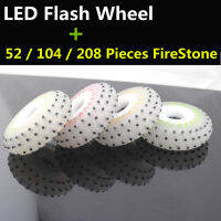 4 Pcslot Fire Stone LED Flash Wheel, 90A Firestone Inline Skate Shining Spark Roller Wheel for Braking FSK Slalom for SEBA