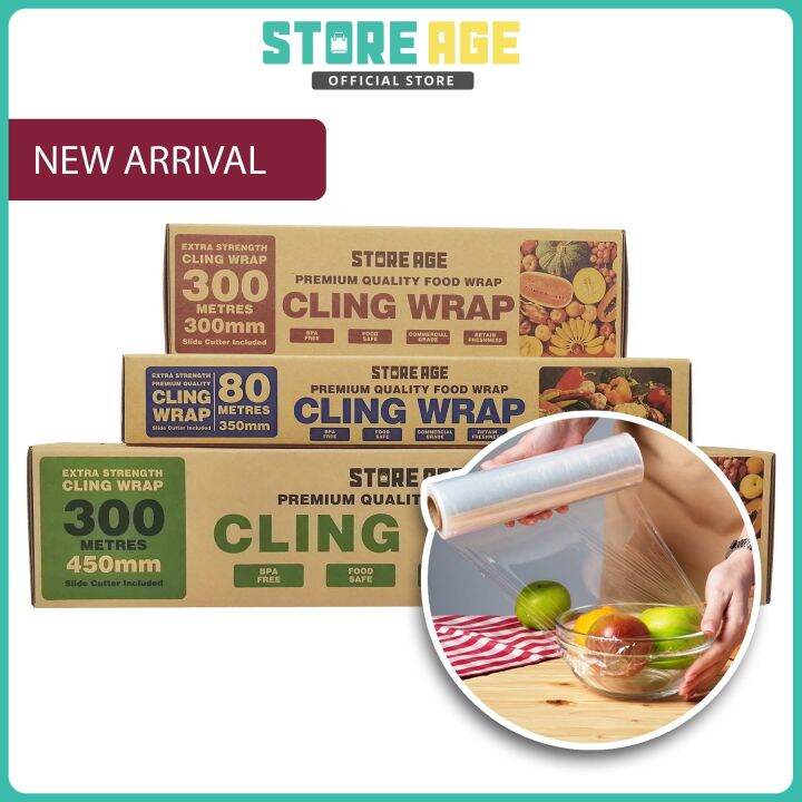Store Age Premium Food Wrap Film (300/350/450mm x 80/300m) Durable