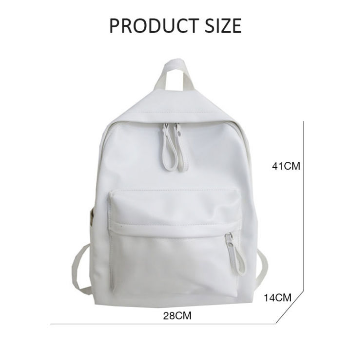 arctic-hunter-กระเป๋าแฟชั่นสะพายหลังแบบเกาหลีกระเป๋านักเรียนกระเป๋าเป้สะพายหลังขนาดใหญ่กระเป๋านักเรียนหนัง-pu-สีทึบ