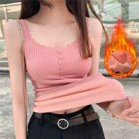 ✣ Patchwork Warm Thick Camis Female Sleeveless Bottom underwear AB1710