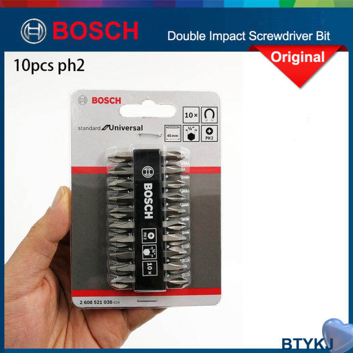 Bosch Impact Screwdriver Bit PH2 10Pcs 45MM Double Bladed Screwdriver