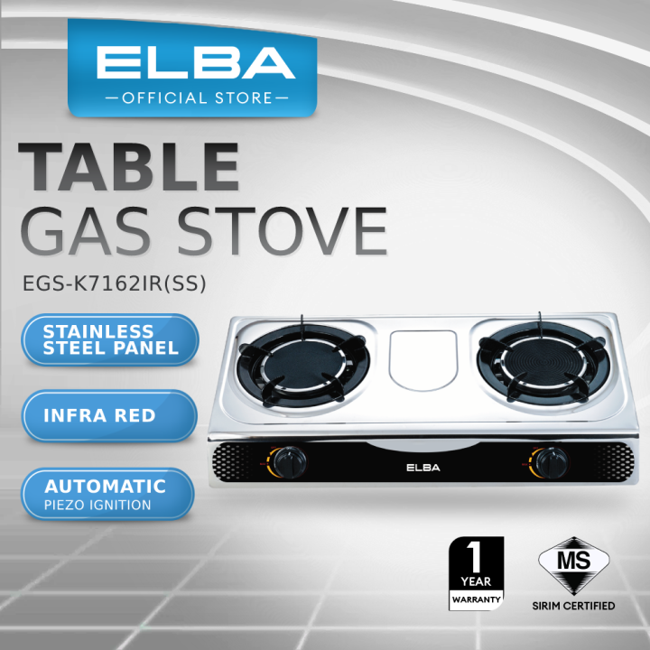ELBA Table Gas Stove EGSK7162IR(SS) Automatic Piezo Ignition