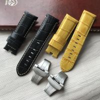 24mm Handmade Stitched Genuine Calf Leather Watch Strap Band For deployment buckle Watchband Strap for Panerai PAM Send too