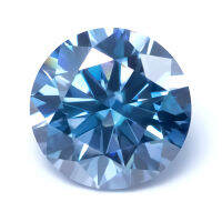 Letmexc Blue Moissanite Loose Diamond Moissanite Gems VVS1 Round Shape with GRA Cartificate