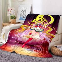 Cartoon Sailor Moon Flannel Blanket Sofa Office Nap Air Conditioning Cover Student Dormitory Can A11