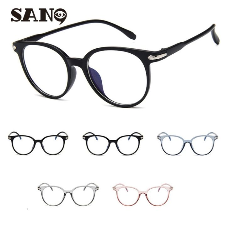 แว่นตากรองแสงสีฟ้าแว่นตาป้องกันแสงสีฟ้า-แว่นตากันแดดกรอบทรงกลมสไตล์วินเทจแฟชั่นสตรี