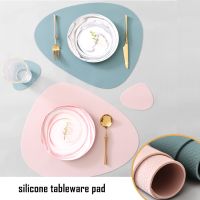 Silicone Placemat Table Mat Tableware Pad Waterproof Heat Insulation Non-Slip Placemat Soft Black Brown Washable Bowl Coaster