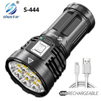 8LED Super Bright Flashlight Powerful Led Torch Light Rechargeable COB Side Light 4 Modes Outdoor Adventure 3 In 1 Flashlight